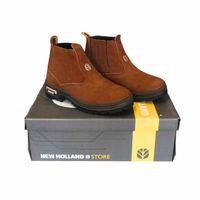 Botina Original New Holland CE Couro  Marrom