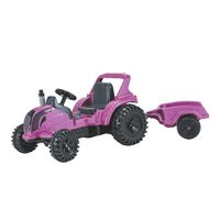 Trator Elétrico Infantil 12V Valtra com Caçamba cor Pink