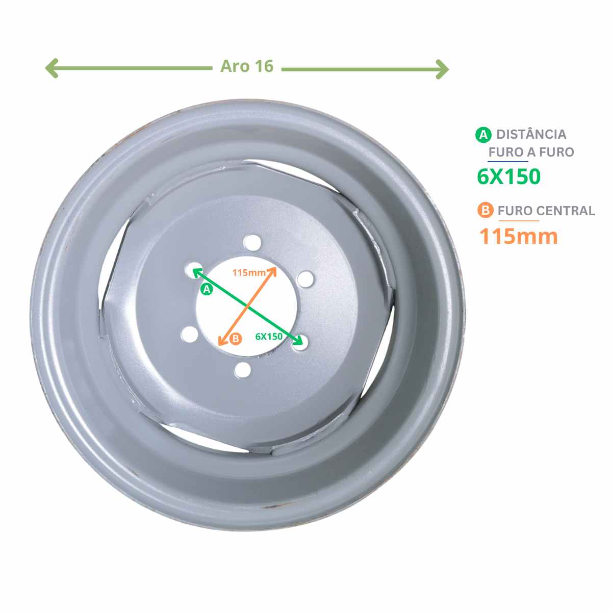 Roda Dianteira Pulverizador Jacto 489331 Rodaco - Agrotrator