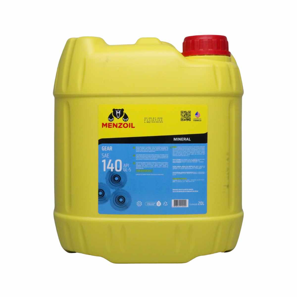＊ぞぞ＊ Óleo Gear EP SAE 140 GL-5 20L Menzoil GL5140 - Agrotrator